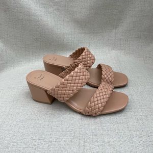 A new day braided heel in tan/nude